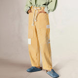 Vera | Women's Striped Patchwork Pants with Drawstring Waist