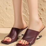 Verona | Women's Mule with Sculpted Heel and Open-Toe
