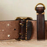 Fortezza | Men Belt with Cowhide Leather and Double Buckle