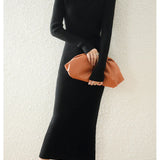 Aurora | Women's Wool Maxi Sweater Dress with Slim Fit Silhouette