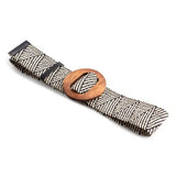 Soleil | Women Waist Belt with Braided Design and Wooden Buckle