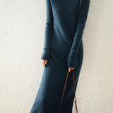 Aurora | Women's Wool Maxi Sweater Dress with Slim Fit Silhouette