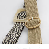 Soleil | Women Waist Belt with Braided Design and Wooden Buckle