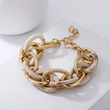 Marbella | Women Bracelet with Acrylic and Gold Chain