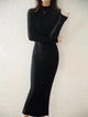 Aurora | Women's Wool Maxi Sweater Dress with Slim Fit Silhouette