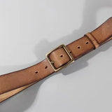Oliver | Men's Leather Belt with Cowhide Strap and Copper Buckle