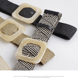 Soleil | Women Waist Belt with Braided Design and Wooden Buckle