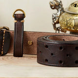 Fortezza | Men Belt with Cowhide Leather and Double Buckle