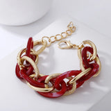 Marbella | Women Bracelet with Acrylic and Gold Chain