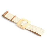 Soleil | Women Waist Belt with Braided Design and Wooden Buckle