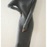 Aurora | Women's Wool Maxi Sweater Dress with Slim Fit Silhouette