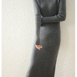 Aurora | Women's Wool Maxi Sweater Dress with Slim Fit Silhouette