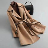 Kate | Women's Wool Cashmere Blend Coat with Belted Waist