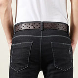 Fortezza | Men Belt with Cowhide Leather and Double Buckle