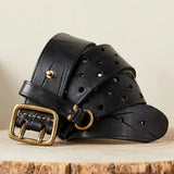 Fortezza | Men Belt with Cowhide Leather and Double Buckle