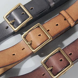 Oliver | Men's Leather Belt with Cowhide Strap and Copper Buckle