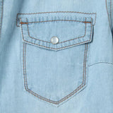 Morgan | Women Crop Top With Cotton Denim