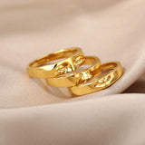 Musa | Women Ring with Face Design and Gold Finish