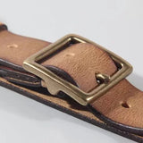 Oliver | Men's Leather Belt with Cowhide Strap and Copper Buckle