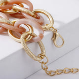 Marbella | Women Bracelet with Acrylic and Gold Chain