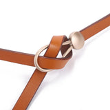 Húsafell | Women Belt with Split Leather and Knot Closure