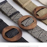 Soleil | Women Waist Belt with Braided Design and Wooden Buckle