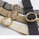 Soleil | Women Waist Belt with Braided Design and Wooden Buckle