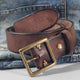 Oliver | Men's Leather Belt with Cowhide Strap and Copper Buckle