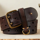 Fortezza | Men Belt with Cowhide Leather and Double Buckle