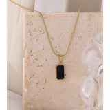 Mavine | Women Necklace with Dual Enamel and Gold Chain