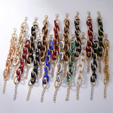 Marbella | Women Bracelet with Acrylic and Gold Chain