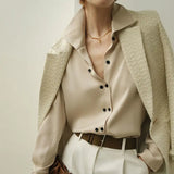 Marisol | Women Blouse With Asymmetrical Button Design