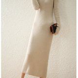 Aurora | Women's Wool Maxi Sweater Dress with Slim Fit Silhouette