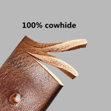 Oliver | Men's Leather Belt with Cowhide Strap and Copper Buckle