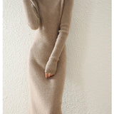 Aurora | Women's Wool Maxi Sweater Dress with Slim Fit Silhouette