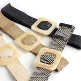 Soleil | Women Waist Belt with Braided Design and Wooden Buckle