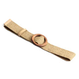 Soleil | Women Waist Belt with Braided Design and Wooden Buckle