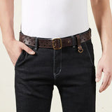 Fortezza | Men Belt with Cowhide Leather and Double Buckle