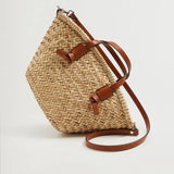 Amara | Women Bag with Straw and Leather