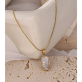 Mavine | Women Necklace with Dual Enamel and Gold Chain