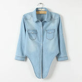 Morgan | Women Crop Top With Cotton Denim
