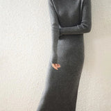 Aurora | Women's Wool Maxi Sweater Dress with Slim Fit Silhouette