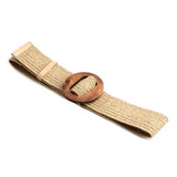 Soleil | Women Waist Belt with Braided Design and Wooden Buckle