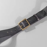 Oliver | Men's Leather Belt with Cowhide Strap and Copper Buckle