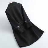 Kate | Women's Wool Cashmere Blend Coat with Belted Waist