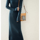 Aurora | Women's Wool Maxi Sweater Dress with Slim Fit Silhouette