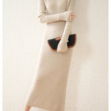 Aurora | Women's Wool Maxi Sweater Dress with Slim Fit Silhouette