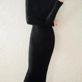 Aurora | Women's Wool Maxi Sweater Dress with Slim Fit Silhouette