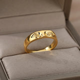 Musa | Women Ring with Face Design and Gold Finish