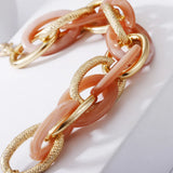 Marbella | Women Bracelet with Acrylic and Gold Chain